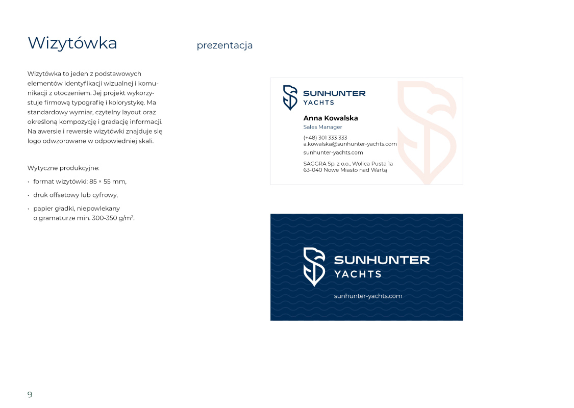 Sunhunter Yachts brandbook